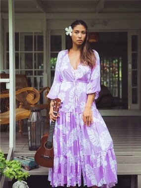 EUC Eimeo Titaina Maxi Dress, L, Purple